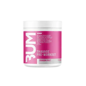 RAW Pre Workout Powder, Thavage (Beach Bum) - Chris Bumstead Sports Nutrition Supplement for Men & Women - Cbum Pre Workout for Working Out, Hydration, Mental Focus & Energy - 40 Servings