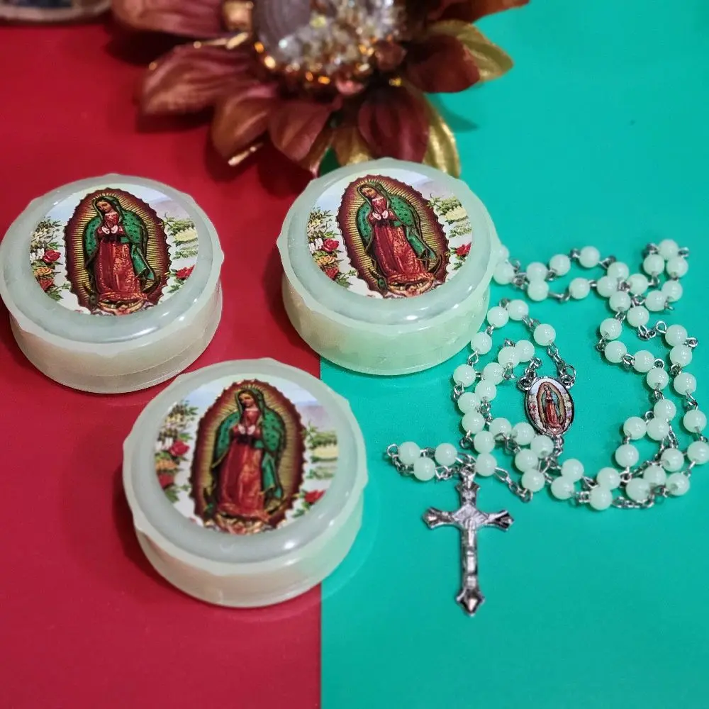 Rosary Rosario  GLOW IN THE DARK   Our Lady of Guadalupe LUMINOUS 3 Pk Bundle
