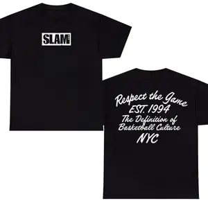 SLAM Respect The Game EST 1994 T-Shirt – NYC Basketball Culture Graphic Tee, Vintage Streetball Typography Shirt, Soft Cotton Unisex Hoops Streetwear Apparel Gift