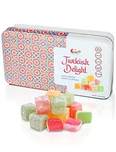 Sarah's Candy Factory, Turkish Delight with Assorted Fruit Flavors (30 oz) Gift Box for Everyone
