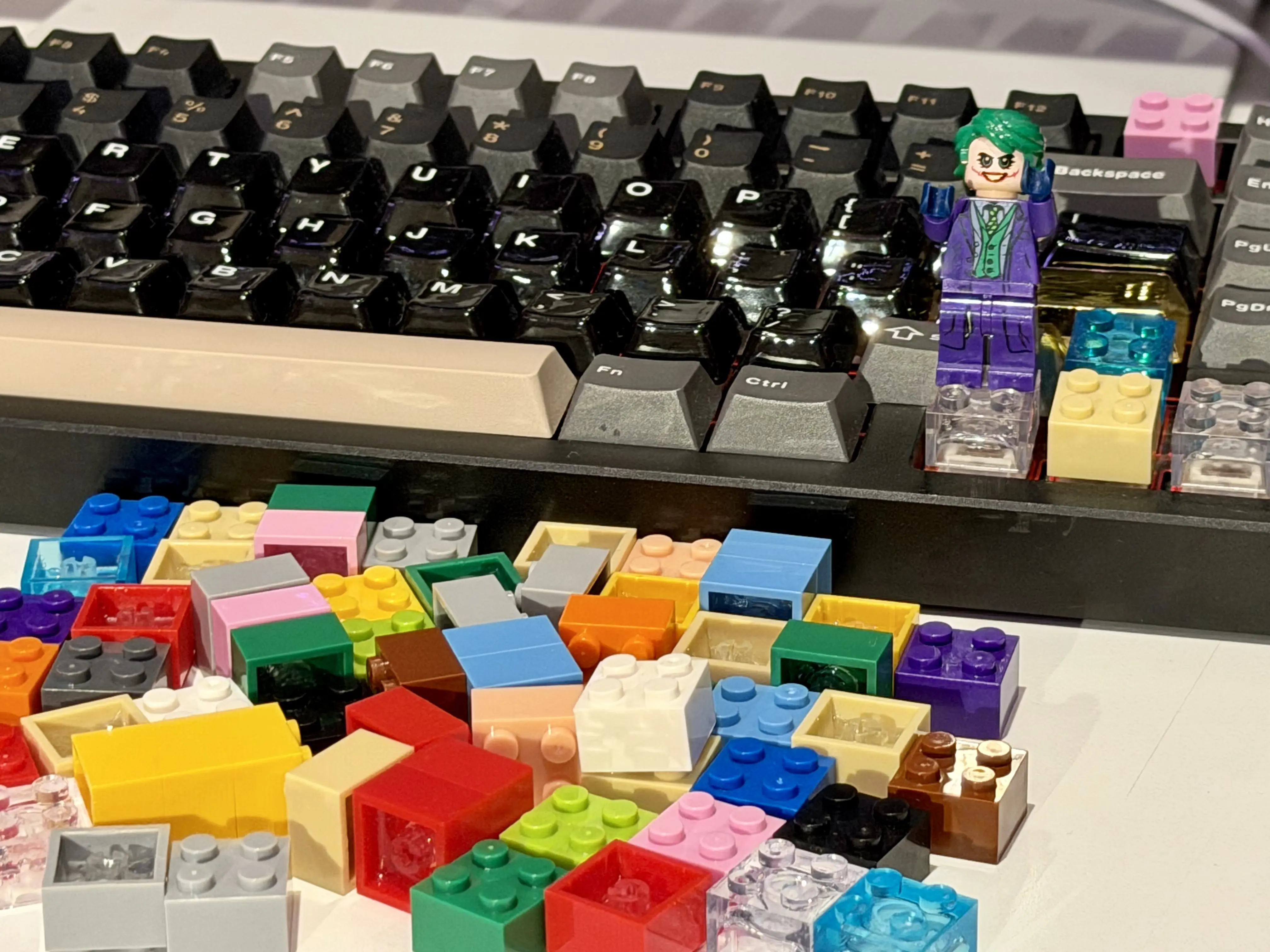 LEGO compatible Artisan brick Keycap for Mechanical Keyboards- HANDMADE NON 3D printed