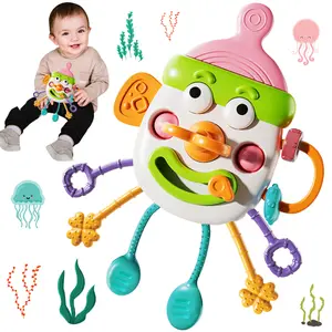 Bottle Handheld Ball Toy, Rattle Maracas Sensory, Children's Six in One Early Education Enlightenment Toy, Christmas and Thanksgiving Gift, Random Color