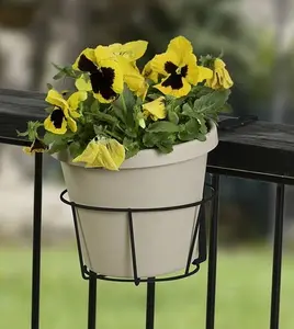 Panacea 89049 Over the Deck Adjustable Flower Pot Holder in Black