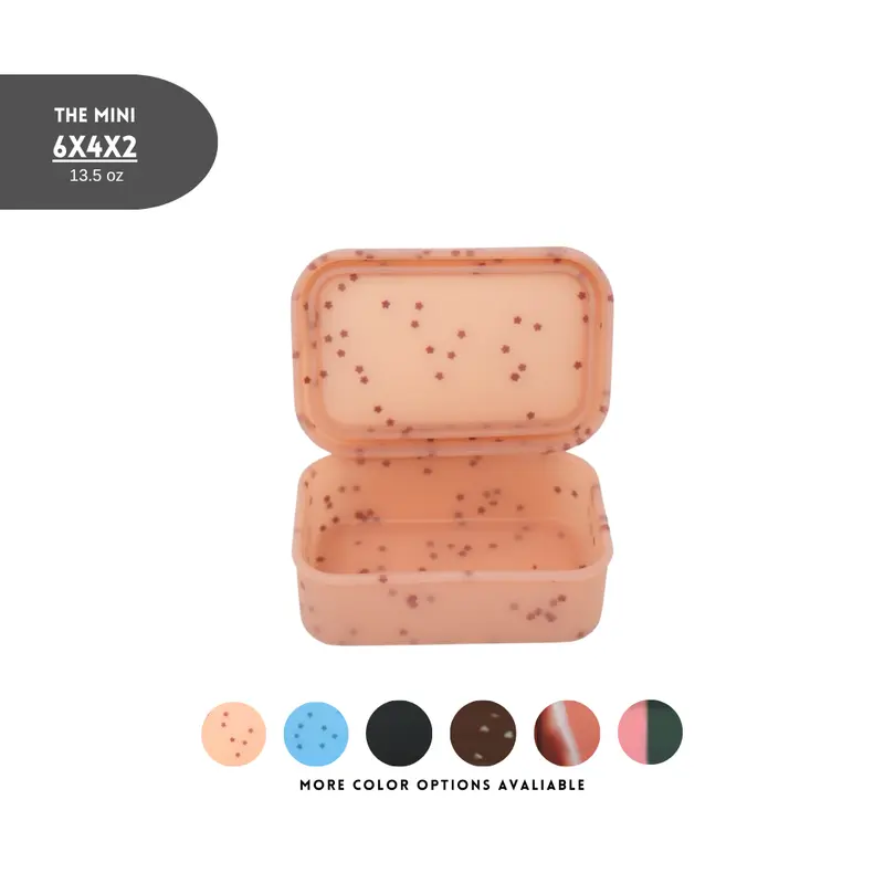 The Dearest Grey Mini Leakproof Silicone Bento Box - Snack & Meal Prep Container