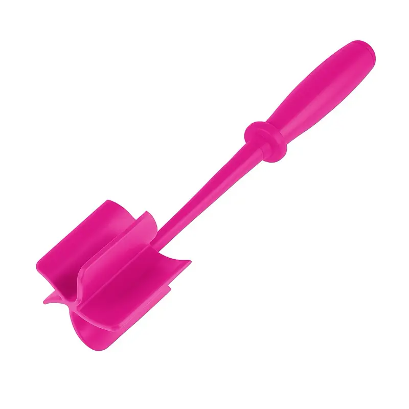 Hot Pink Meat Chopper with Durable 5-Blade Nylon Head for Quick Mess-Free Cooking Lightweight Heat-Resistant Dishwasher-Safe Kitchen Tool