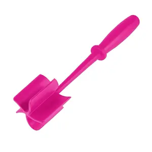 Hot Pink Meat Chopper with Durable 5-Blade Nylon Head for Quick Mess-Free Cooking Lightweight Heat-Resistant Dishwasher-Safe Kitchen Tool