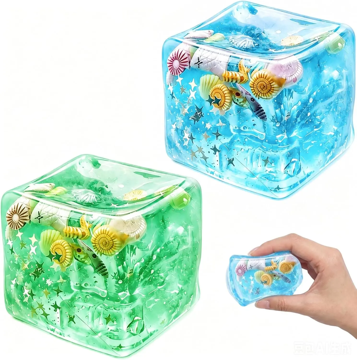 5 Pack Stress Cube, 1.77'' High Density Cube Fidget Toy, Stress Relief with Slow Rising Sensory Squishy Toys for Kids Adults, Birthday Gifts, Party Favors, Classroom Prizes for Boys Girls, Butter Stick Squishy, Soft Squeeze Anxiety Relief Toy for Home