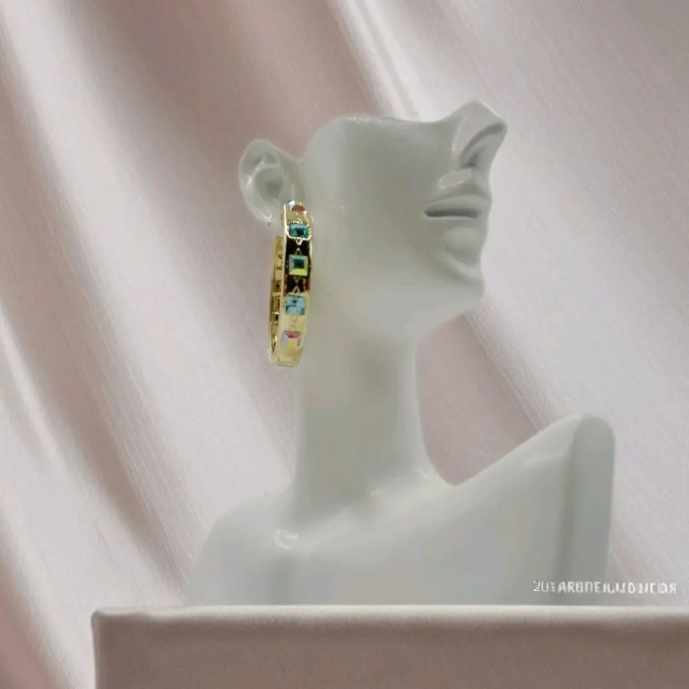 Argollas Laminated in 14K - Product with Laminated Feature as Described
