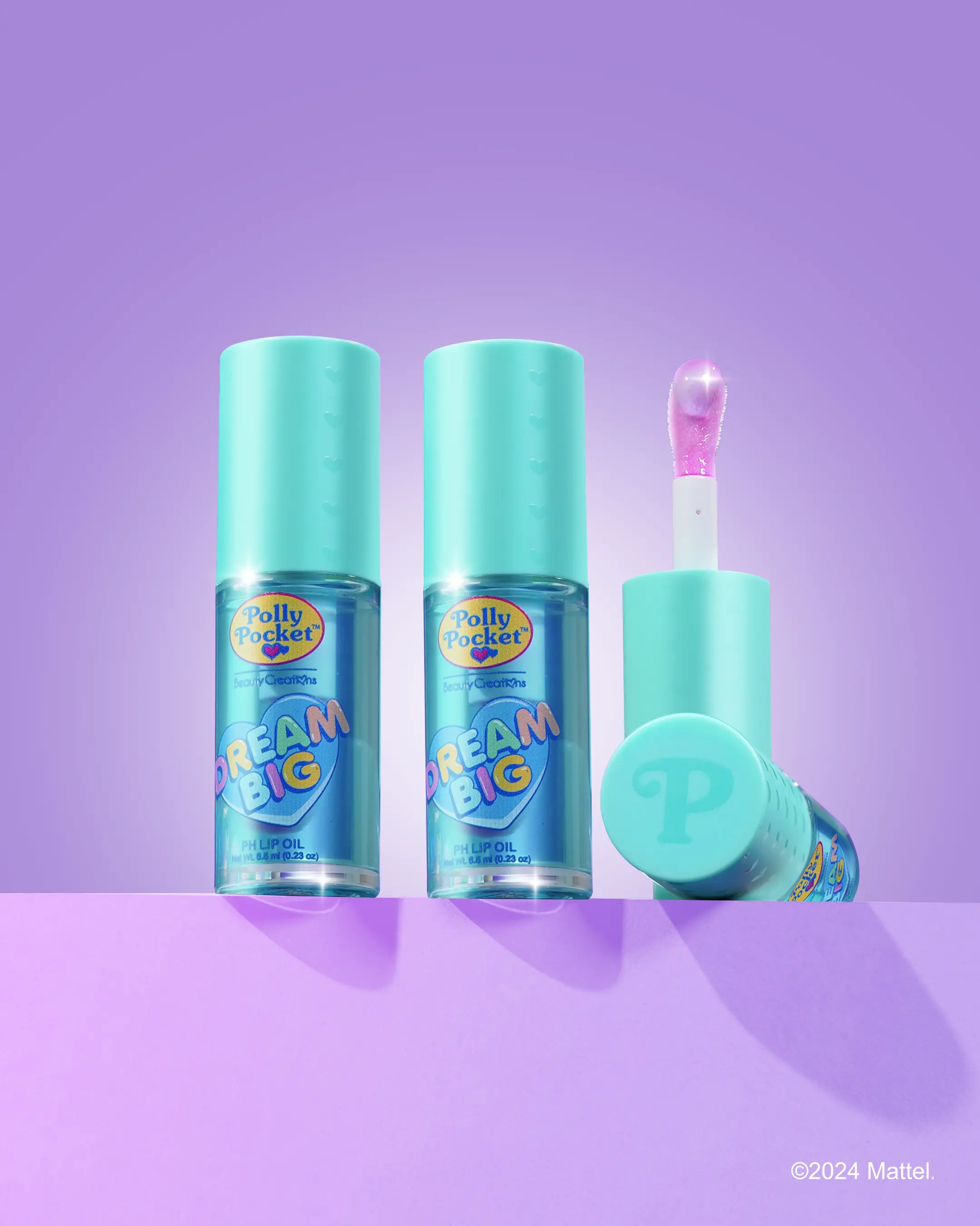 Beauty Creations X Polly Pocket "Dream Big" PH Lip Oil - Scented, Glossy Lips, Cruelty-Free, Coconut Oil Infused Aesthetic Hydrating Skincare Treatment, Moisturizer, Selfcare, Cruelty Free Lip Treatments