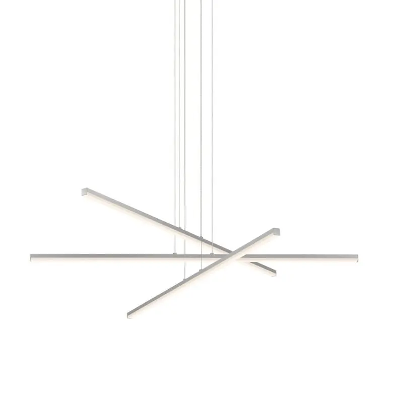 3-Arm Stix LED Chandelier - Adjustable Modern Geometric Lighting with Energy-Efficient Illumination