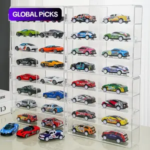 4 PCS Multi-functional 8 Compartment Clear Plastic Storage Boxes Stackable with Lids for Toys Cars Jewelry Desktop Closet Organizer Space Saving Home Office Plastic Storage Bins #GLOBAL PICKS