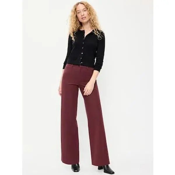 Old Navy Women's High-Waisted Pixie Super Wide-Leg Pants