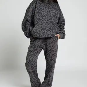 Comfort Black Camo Panther Hoodie and Sweatpants, Unisex Lightweight Cheetah Design Print Full Set for Men Women Suit, Streetwear Outfits 2025, Perfect Gift