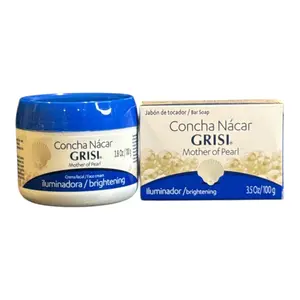Grisi Concha Nacar Mother Pearl CREAM And SOAP: For Dark Spots & Scars | Mother of Pearl Face Moisturizer CREMA 3.8oz y JABON 100gramos COMBO!