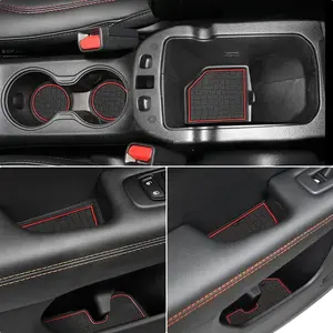 Anti-dust Door Mats for 2018 2019 2020 2021 Compass Accessories Interior Gate Door mats Liner Inserts Cup Console Mat(Pack of 20, Red)
