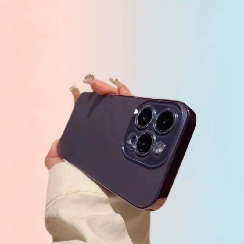 Summer Phone Case 17 Promax Titanium Pink Protection for 17 16 15 14 13 Pro Max Glass Transparent Clear Camera Protectors Durable Casing Anti-Fall Electroplated Original Color