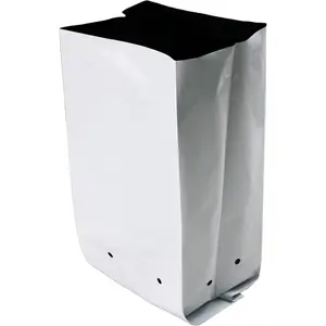 (R Poly Grow Bag Planters Panda Film Black and White for Nursery Horticulture 3 Gallon - 50 PC