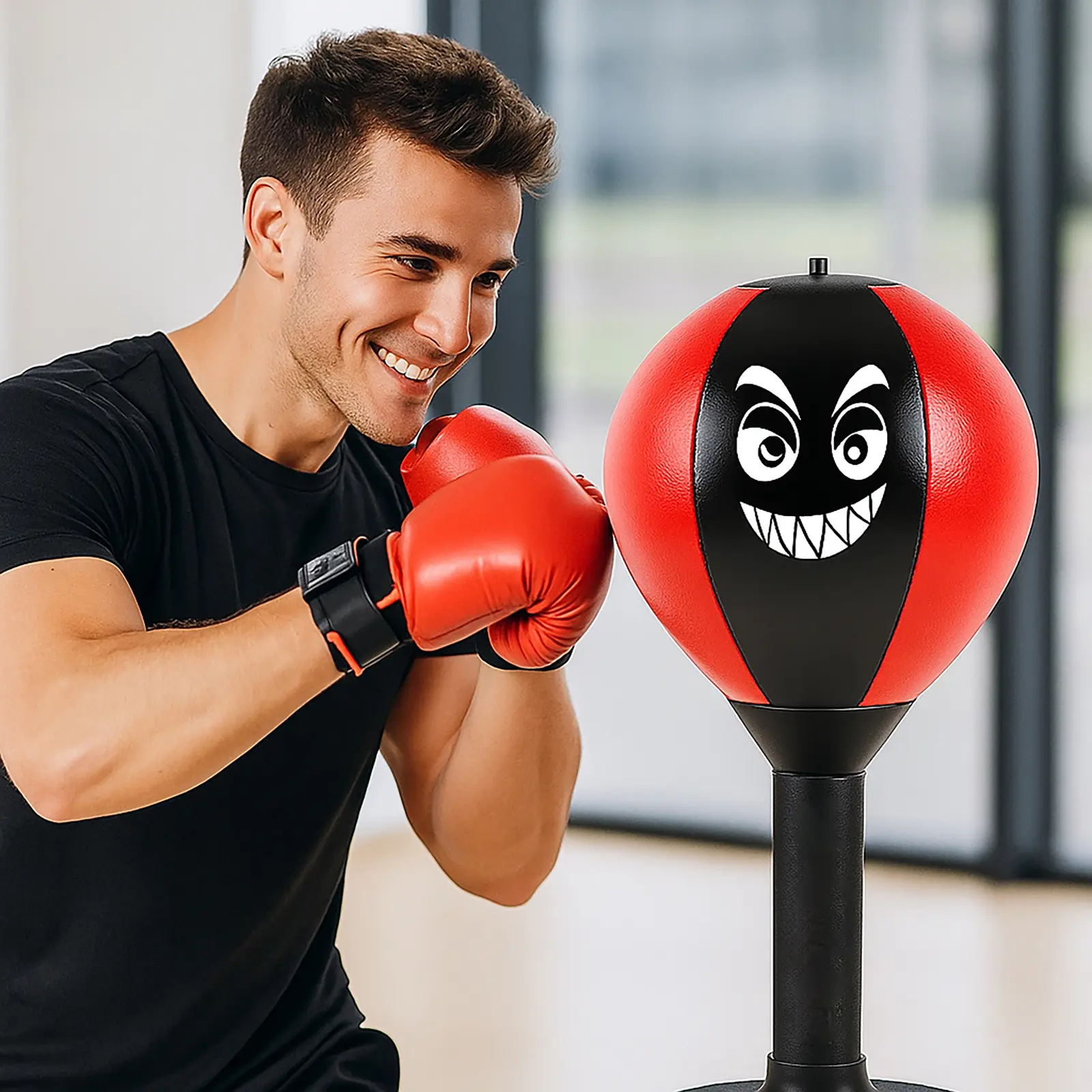 Stress Reliever Punching Bag Toy With Suction Cup Stress Buster Desk Boxing Punch Ball Reduce Tension Toys For Kids