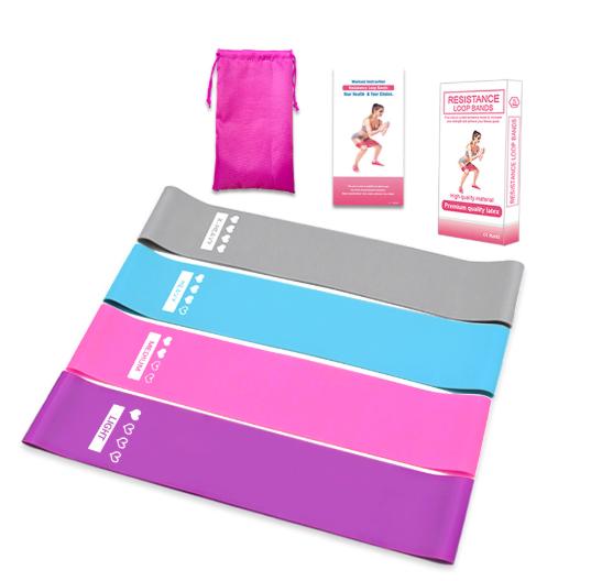 Resistance Bands Set for Glute Workout, Hip Thigh Booty Training, Elastic Fitness Bands for Home Gym