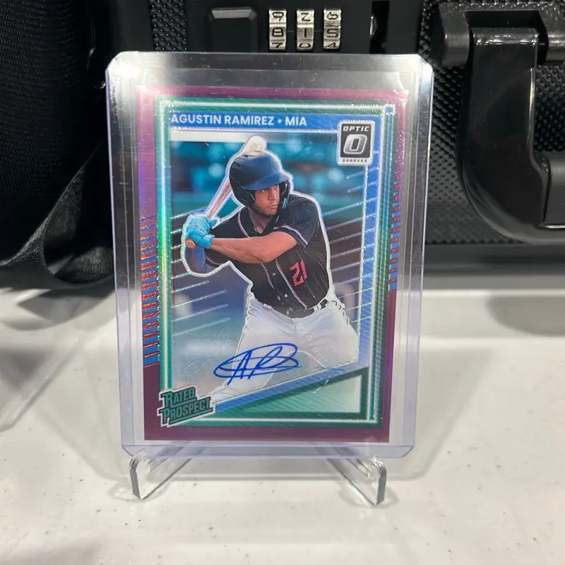 2025 Donruss Optic Purple Prospect Auto /49 Agustin Ramirez