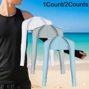 Silk Arm Sleeves Sun Protection UPF 50+ for Outdoor Activities Running Cycling Fishing Sports UV Guard Cooling Breathable Lightweight