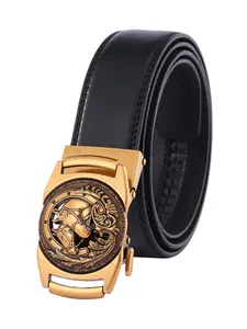 Western Poker Cowboy Style Belt Buckle, Unisex 3.7cm Wide Smooth Round Hole Design, Animal Pattern Print, Street Fashion Accessory