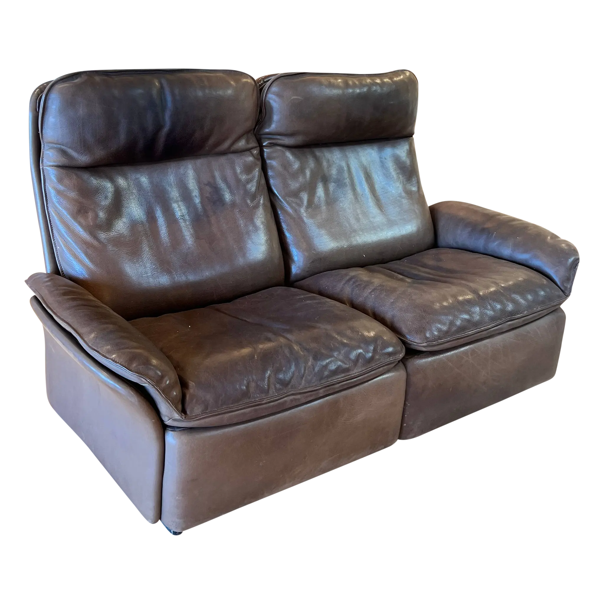 DS49 Leather Loveseat by De Sede 1970s
