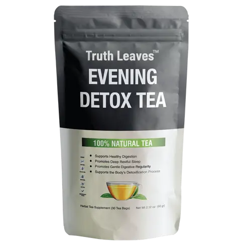 Evening Detox - Gentle Herbal Colon Cleanse with Senna, Dandelion & Ginger - Caffeine Free Sleep Tea for Deep Rest