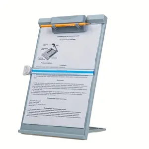 Adjustable File Folder Stand with a Sturdy Base, Includes Paper Clips and Wire Guides, Compatible with A4 and Envelopes - Suitable for Office, Home, Classroom, Presentations - Black Metal Structure, Office Organization, Stylish Design