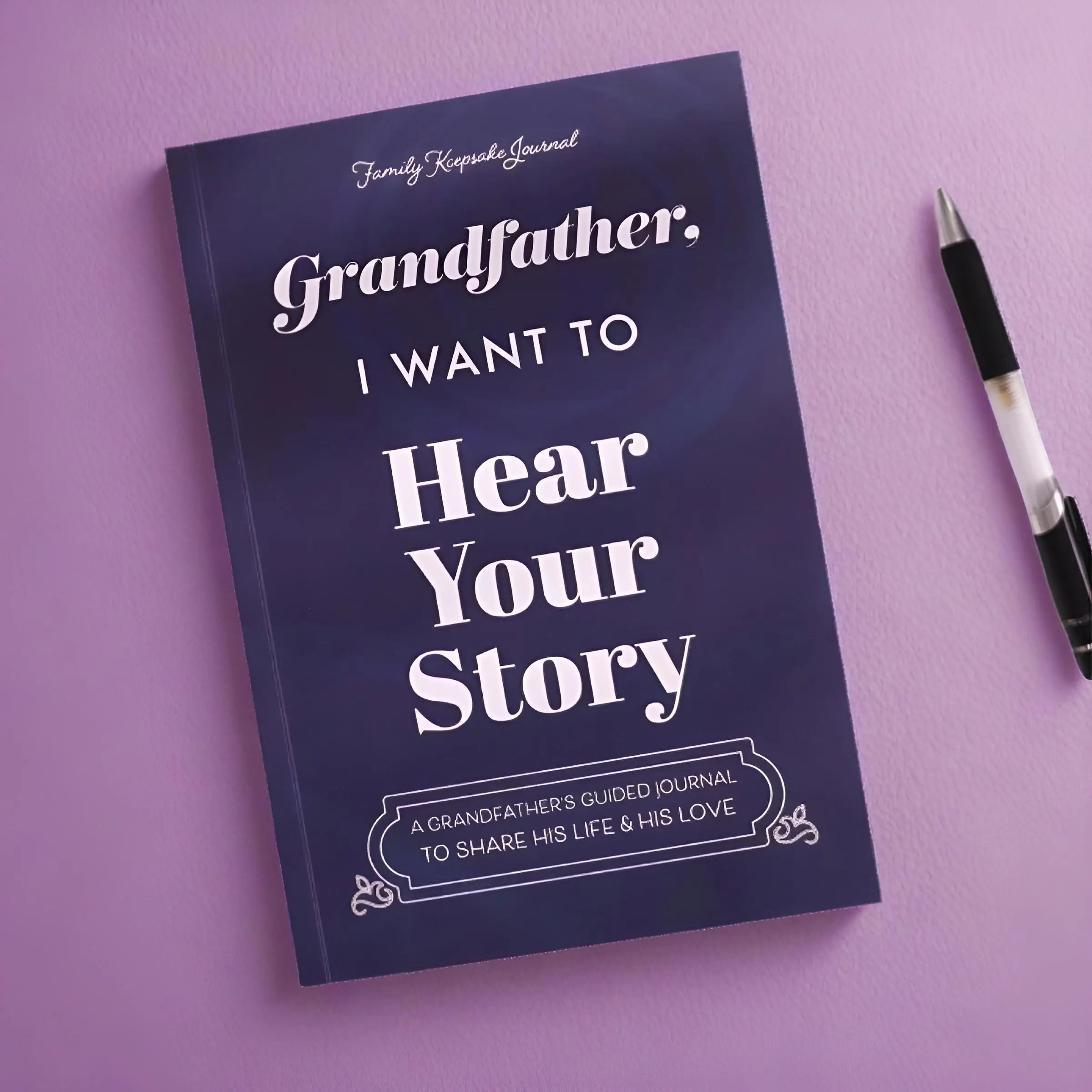 Grandfather's Story Journal, 1 Count Grandfather's Story Daily Notebook, Keepsake Family Legacy Diary Book, Gift for Grandfather