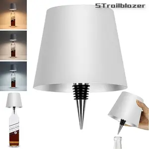 Wireless Bottle Lamp 3 Color Rechargeable LED Emergency Lantern for Bars Restaurants Touch Dimmable Cordless Table Bedside Lamp