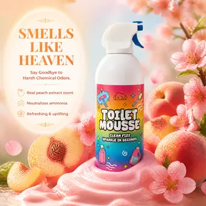 HomeSwipe 13.4 oz Toilet Foam vs Liquid Cleaner – Better Adhesion, Deeper Cleaning, Peach Fragrance refill wand pipe bathroom