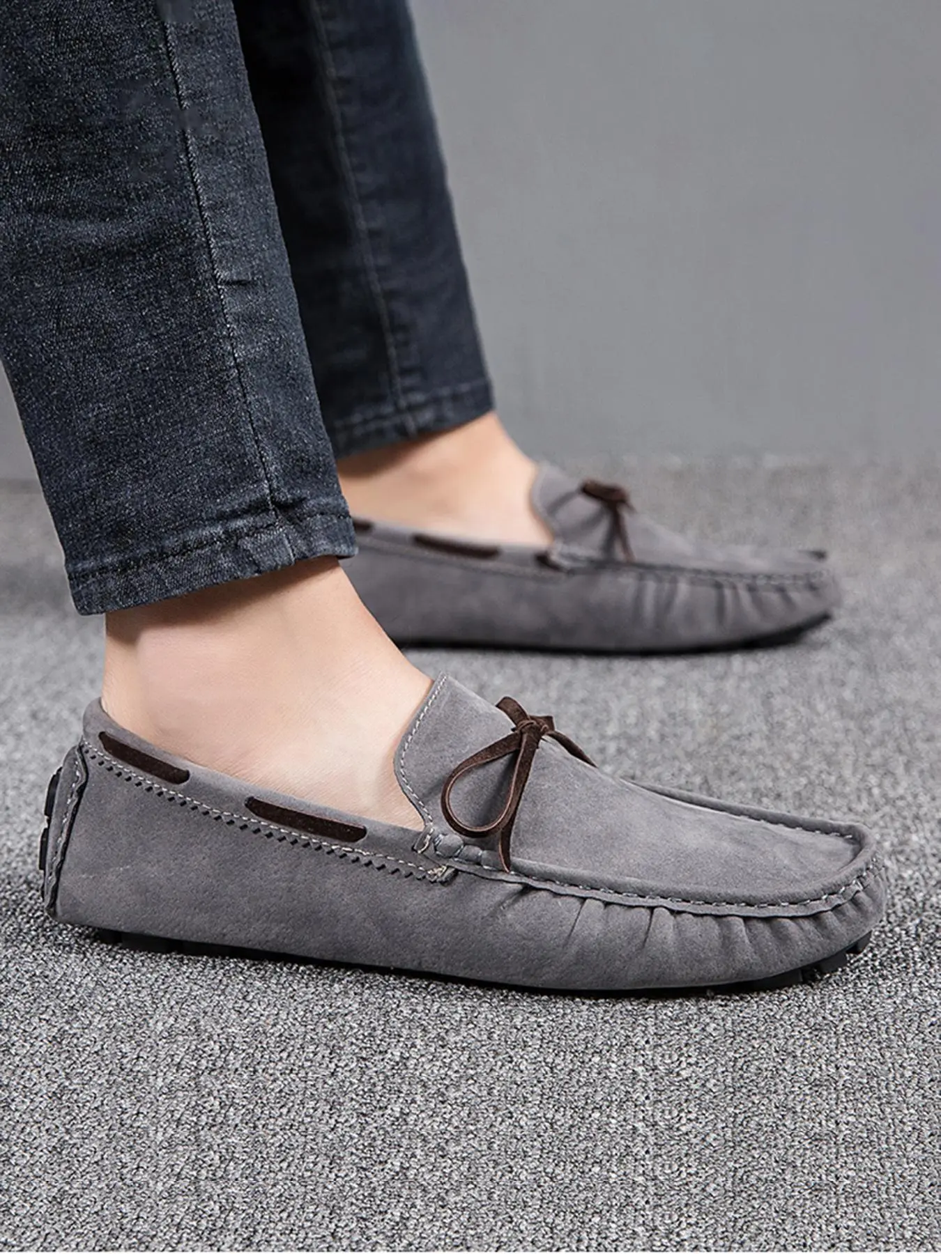 Men's Casual Solid Color Slip-on Elegant Plain Affordable Loafers, Business Comfortable Casual Flat Shoes for Daily Wear, Lightweight Breathable Shoes for All Seasons, Boy, Casual Summer Shoes, PU Leather Shoes