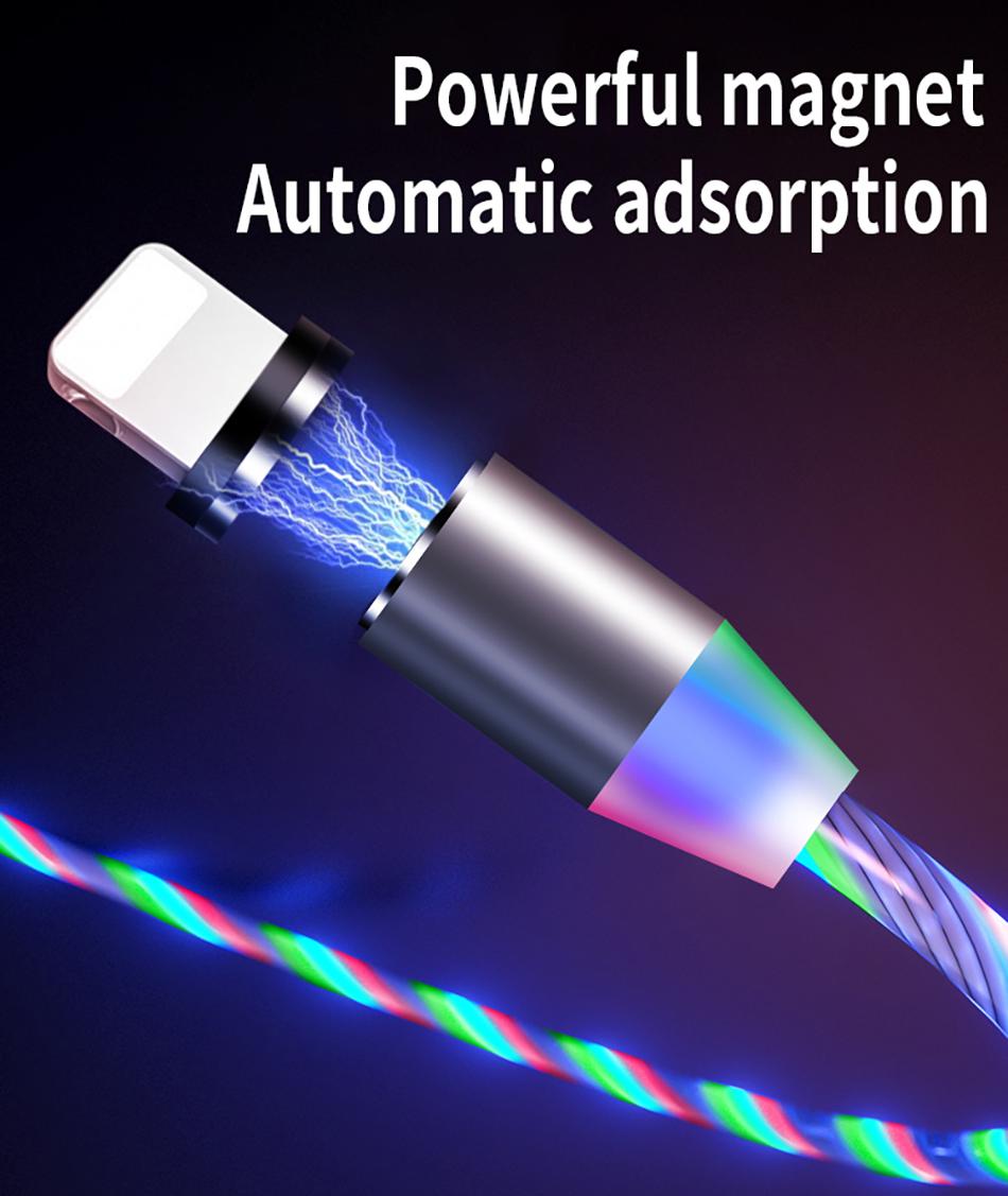 Circular Magnetic Streaming Data Cable for iPhone Android Type-C Fast Charging 1 Meter Blue Green Circular Magnetic Streaming Data Cable for iPhone Android Type-C Fast Charging 1 Meter Blue Green
