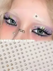 18Opcs Waterproof Fake Piercing Kit, Self-Adhesive Lip, Eyebrow, Nose Rings & Belly Jewelry,Non-Pierced Body Jewelry Set