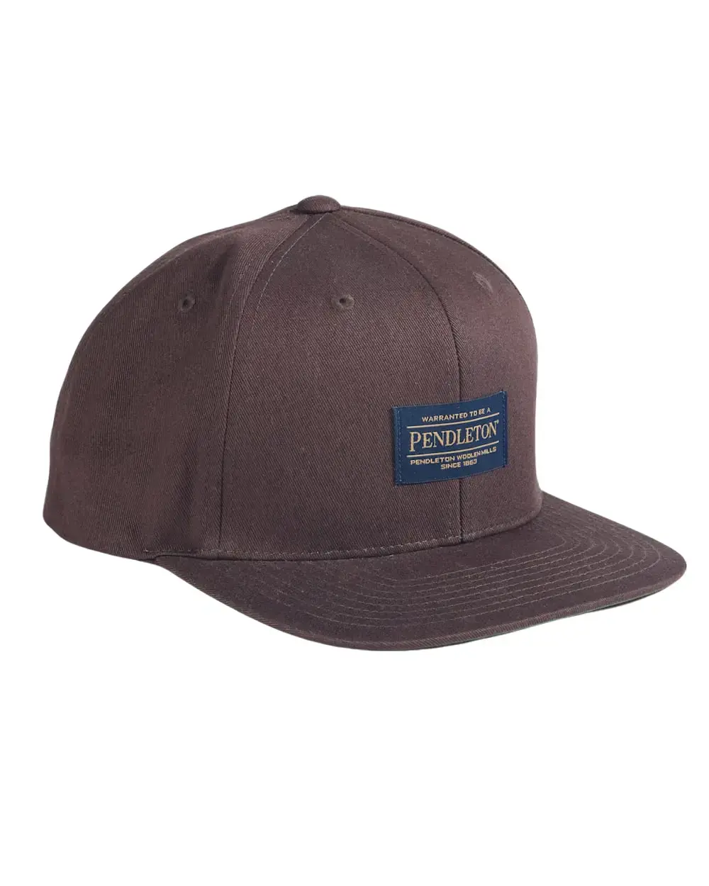 Pendleton Unisex Casual Cotton Snapback Hat - Logo Patch, Flat-Brim, Brown, 1 Size, Adjustable Snap Closure, Snapback Hats, Flat Bill Hats