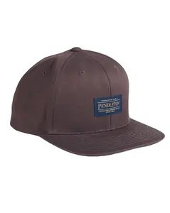Pendleton Unisex Casual Cotton Snapback Hat - Logo Patch, Flat-Brim, Brown, 1 Size, Adjustable Snap Closure, Snapback Hats, Flat Bill Hats