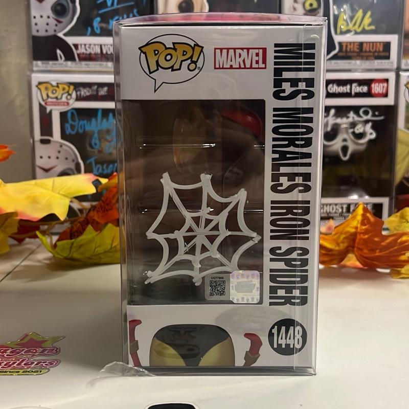 Funko Pop! Autographed Marvel Miles Morales Iron Spider Signed By Nadji Jeter