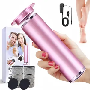 Electric Foot File,Electronic Foot Dead Skin Callus Remover with 60 pcs Sandpaper Discs,Callus Remover Tool for Home & Nail Salon,Rechargeable Pedicure Tool,Gift