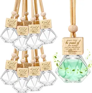 Pcs Car Diffuser Bottle Empty Bulk Hanging Car Freshener Bottles Inspirational Air Freshener Refillable Mother's Day Appreciation Gifts Bulk for Nurse Staff(May you)