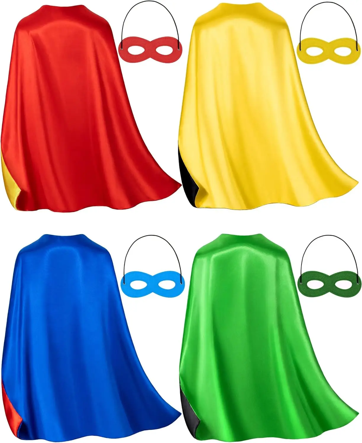 Double-Sided Superhero Capes and Masks for Kids - Perfect for Christmas, Halloween, Cosplay, and PartiesGift.