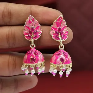 Rani Color Meenakari Earrings