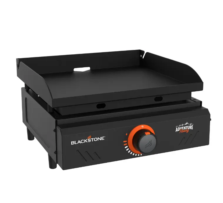 Blackstone Adventure Ready Outdoor Griddle, 17 Inch Single-Burner Portable Flat Top Grill, Black