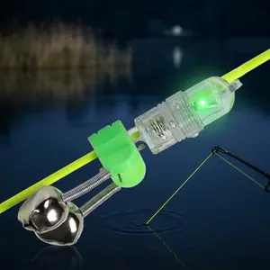 Red Green LED Fishing Rod Alarm Bell Light Set with Bite Alert Clip for Sea River Fishing High Sensitivity Waterproof Portable Visual Warning System Durable for All Temperatures Non-Slip Outdoor Gear