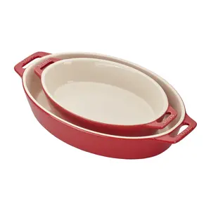 STAUB Oven-to-Table Baking Dishes, 2-pc Oval Set, Ceramic