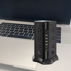 Portable Power Socket 12 Way+4 USB Ports+1 Type-c Us Power Strips Extension Power Extension Cord Adapters Plug