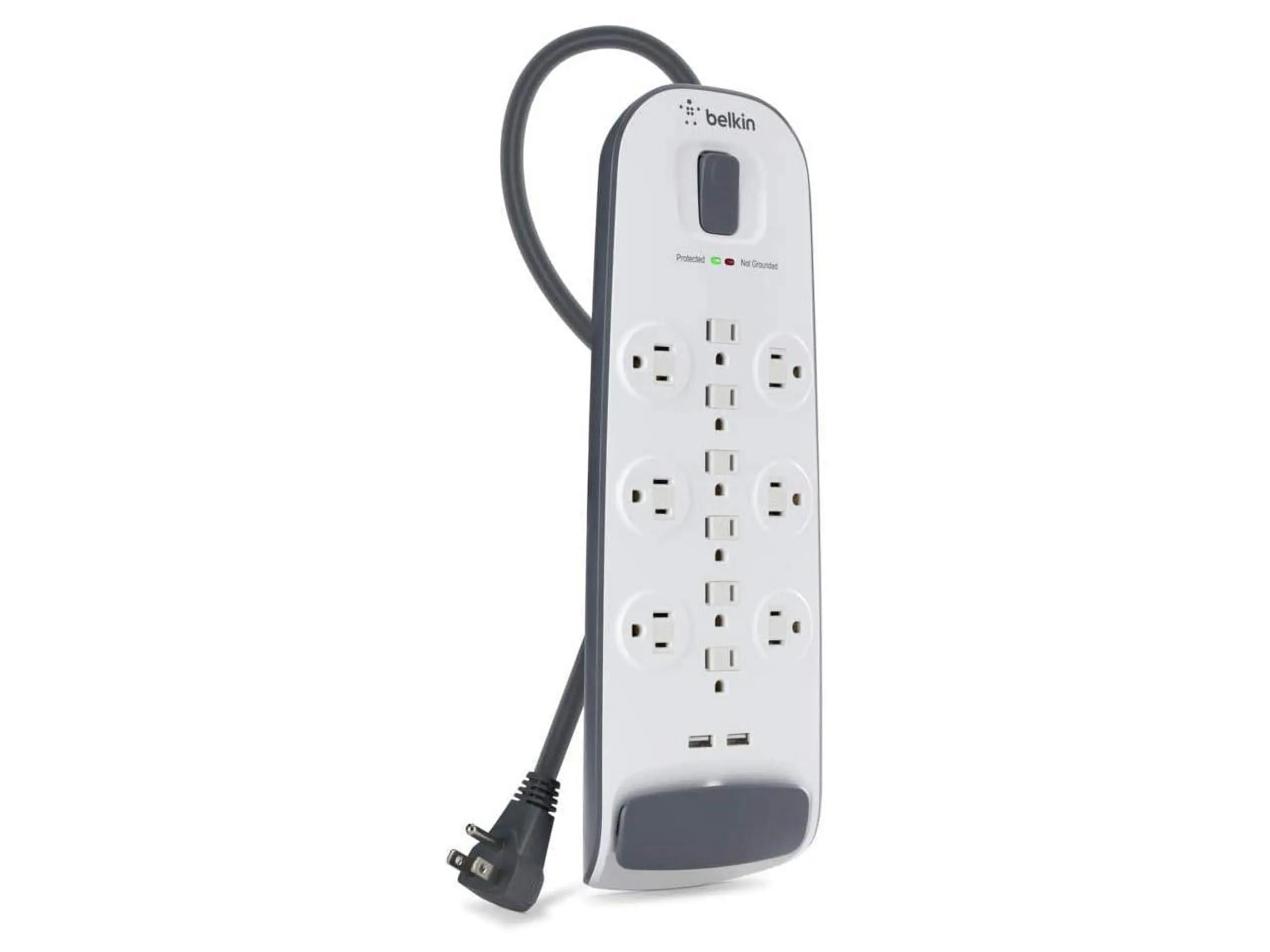 Belkin BV112050-06 12-Outlet Surge Protector with USB Charging, 6 ft. cord, 1 Pack