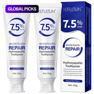 Two-Piece Sefudun Hydroxyapatite Toothpaste, Toothpaste Combo, Fluoride-Free Natural Mint Flavor Fresh Breath, Reduces Plaque for Sensitive Teeth #GLOBAL PICKS