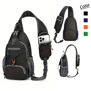 Large Capacity Sports Sling Bag for Men and Women, Unisex Adjustable Crossbody Backpack for Travel, Hiking, Daily Commute with Multiple Pockets