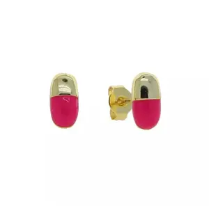 Pill Stud - Pink Color, Two-Piece Design, Elegant Colorway, Versatile Use